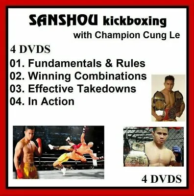Sanshou Kickboxing 4 DVD Set By Cung Le Like Ufc Kick Boxing Sambo Judo Mma Bjj • $45