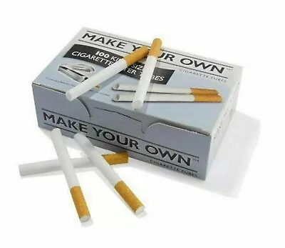 MAKE YOUR OWN 100 KING SIZE CIGARETTE FILTER TUBES  (9 Boxes) • £29.99