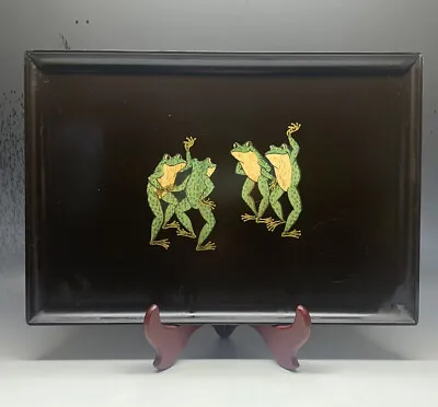 Vintage Mid Century Modern  Couroc Dancing Frogs Raised Serving Tray • $49.95