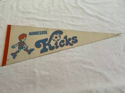 VINTAGE&RARE 1970's Minnesota Kicks NASL Soccer 29 Inch White Pennant NICE! • $49.99
