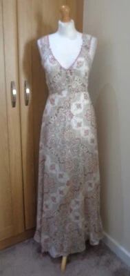£12 • Buy Monsoon  Viscose Lightweight Hanky Hem Summer Dress Size 14
