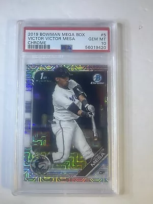 44363019 Victor Mesa 2019 Bowman Chrome Mega Box 5 Rookie RC PSA 10 • $4.50