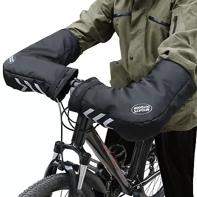 Bicycle Handlebar Mitts Cold Weather Mittens Mountain Bike Bar Covers • $31.72