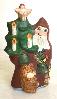 $149.95 • Buy 9835 VAILLANCOURT 1998 CHRISTMAS TEDDY SANTA Belsnickel  TREE Train