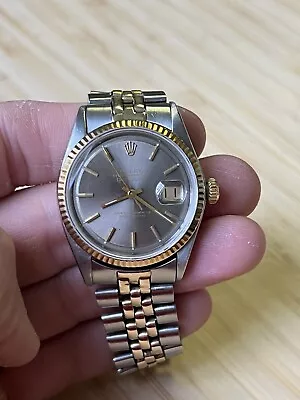 Rolex Datejust 1601 Silver Jubilee Bracelet With Silver Bezel • $4750