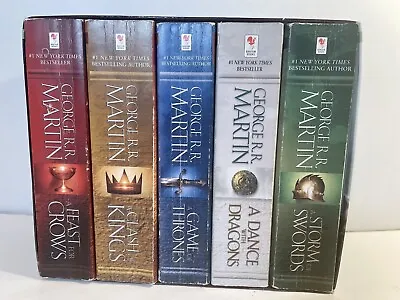 Game Of Thrones A Song Of Ice And Fire By George R.R. Martin Books 1-5 Box Set • $25.99