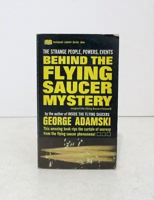 Behind The Flying Saucer Mystery By George Adamski 1967 Paperback First Printing • $10