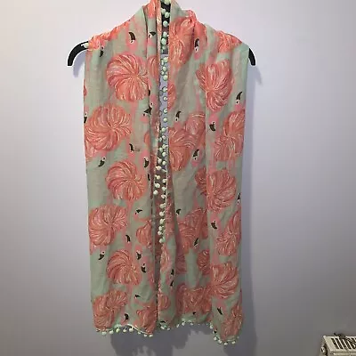 £0.99 • Buy FLAMINGO SCARF Oversized Shawl Lightweight