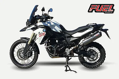 BMW F800GS Fuel Exhaust F800 GS Diablo Brushed Stainless Oval Midi UK Road Legal • $391.64