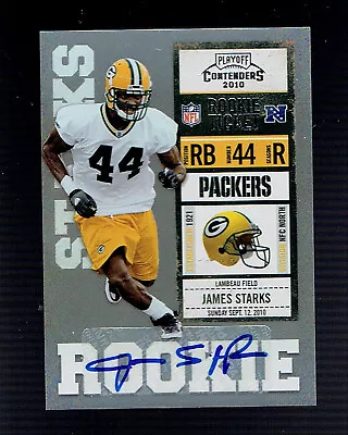 2010 Playoff Contenders Rookie Ticket Auto James Starks RC Green Bay Packers • $7.49