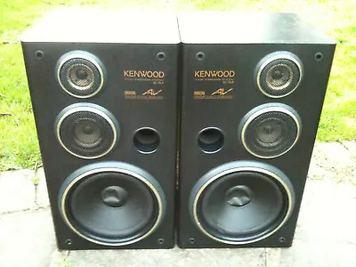 KENWOOD S-1M Vtg Speakers (Pair) 70W 6ohm-WORKING-Damaged 7  Bass Cones-*SP/REP* • £35