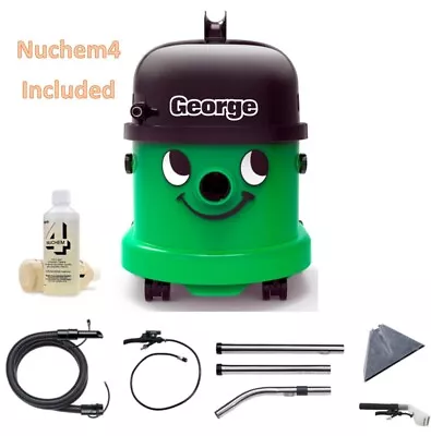 Numatic George GVE370 2 Vacuum Carpet Cleaner Hoover Wet & Dry Green A26A Kit UK • £315.99