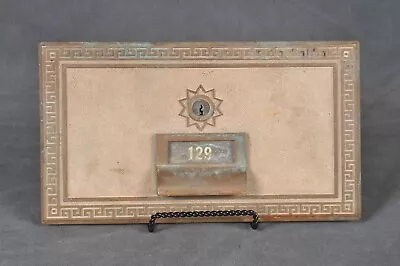 Vintage 1970 US Post Office PO Box Brass Drawer Front #129 NO KEY • $19.95