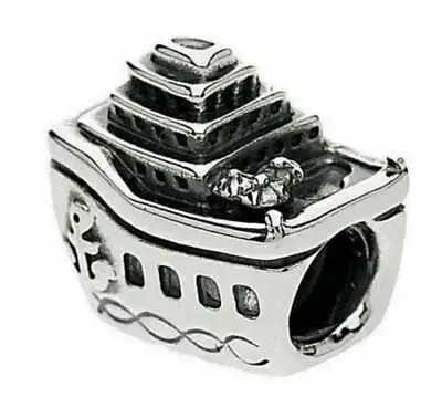$22.99 • Buy New PANDORA Sterling Silver S925 All Board Ship Charm Travel & Vocation Retired