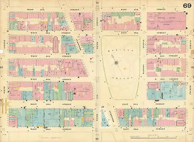 £309 • Buy Sanborn NYC #69 Manhattan Midtown NoMad Flatiron Rose Hill Madison Sq 1899 Map
