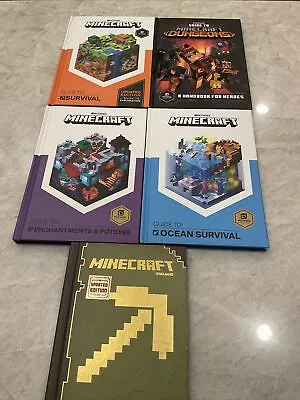 Minecraft Guides To: Collection 5 Book Set By Mojang Hardcover Del-Rey • $15