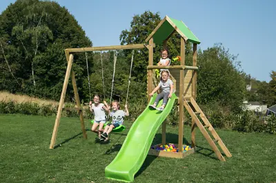 £559 • Buy Planet Playframes Mars Playframe - Children's Wooden Climbing Frame & Swings