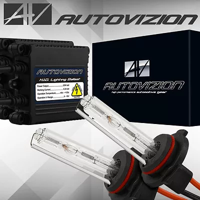 AUTOVIZION Xenon Light HID Kit 55W H1 H3 H7 H11 9006 5000K 6000k Slim Ballast H4 • $34.99