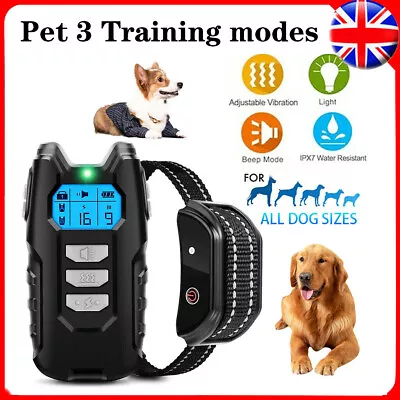 £24.39 • Buy Pet Dog Rechargeable Electric Training Collar Shock Anti-Bark Electronic Remote
