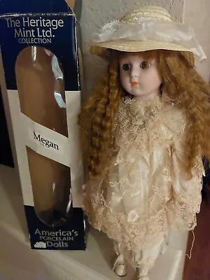 Vintage Heritage Mint Ltd Collection Megan Porcelain Doll 16 Cream Lace Vintage • $13
