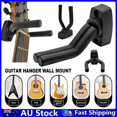 $8.49 • Buy Ukulele Stand Metal Guitar Hanger Wall Mount For Acoustic Guitar Bass Instrument