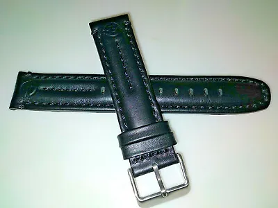 New Timex T49778 Padded Water Resistant Leather 20mm Expedition Black Watch Band • $10.99