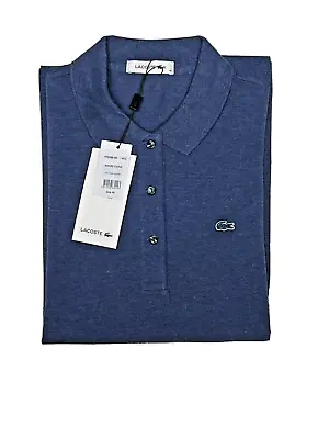 £39.99 • Buy Lacoste Polo Blue Womens TShirt Tee Short Sleeve Designer Top UK18 PF0088
