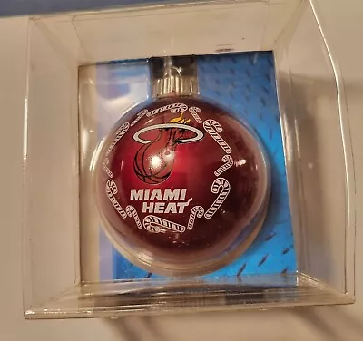 NBA Miami Heat Glass Ball Christmas Ornament NEW • $8.50