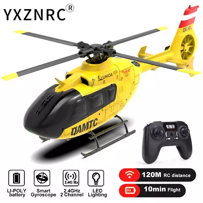 YXZNRC EC135 RC Helicopter 6-axis Gyro 2.4G 6CH 1:36 Flybarless Brushless Motor • $177.56