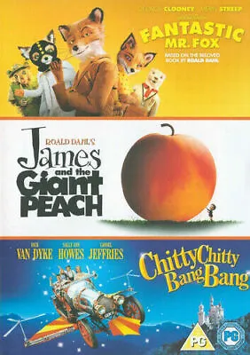 Fantastic Mr. Fox / James And The Giant Peach / Chitty Chitty Bang Bang (DVD) • £4.95