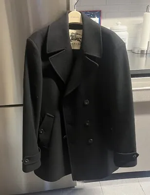 Men’s Burberry London Pea Coat • $450