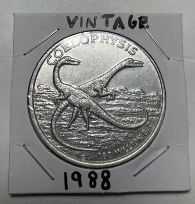$13 • Buy Vintage Post Cereal Coelophysis Age Of The Dinosaur Coin Premium Toy (1988)