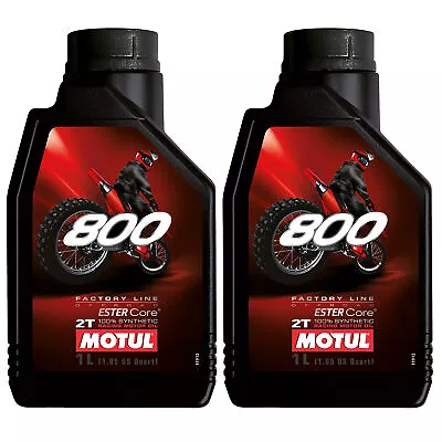 Motul 800 2T FL OFF ROAD 100% Synthetic Racing 2L Engine Motor Oil 2 X 1L • $44.95