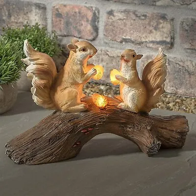 £16.95 • Buy Solar Powered Squirrel Light LED Garden Ornament Outdoor Animal Lamp Patio