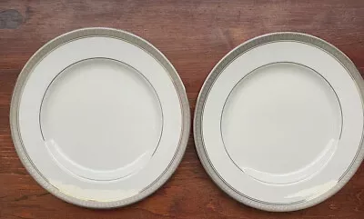 2 Mikasa Palatial Platinum 10 1/2” Salad / Bread /snack Plates • $22