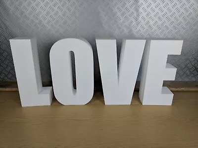 £17 • Buy 400mm Tall LOVE Letters - Freestanding - Wedding Decor/Props - Polystyrene