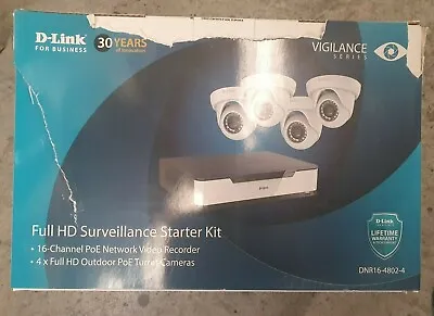 Dlink DNR16-4802-4 Full HD Surveillance Kit 16 Channel PoE Network Video Record • $2999