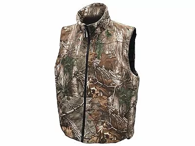 Men's Insulated Reversible Vest Hunting Shooting CAMO REALTREE/MAX BLACK/ORANGE • $49.99