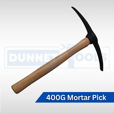 Mortar Pickaxe Hammer 400g Brick Hickory Handle Double Ended Pick Stone Masonry • £9.49