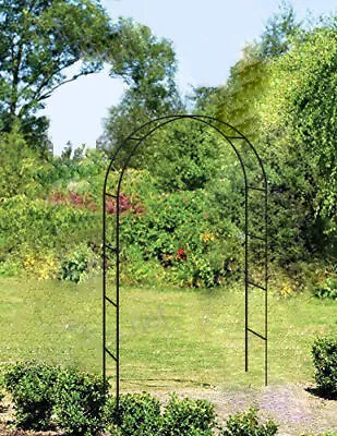 £11.49 • Buy Metal Garden Arch Rose Plant Climbing Trellis Archway Climber Arched Frame New