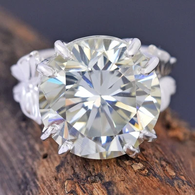$429 • Buy 15 Ct Off White Treated Diamond Ring VVS1 Certified ! Butterfly Design