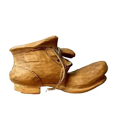 Vintage Hand Carved Whittled Folk Art Boot • $4.99