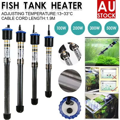 $16.99 • Buy 100W-500W SUNSUN Aquarium Submersible Heater Fish Tank Auto Water Thermostat  AU
