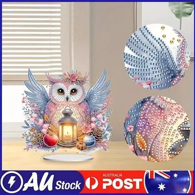 Acrylic Owl Diamond Painting Tabletop Ornament For Home Office Desktop Decor • $16.09