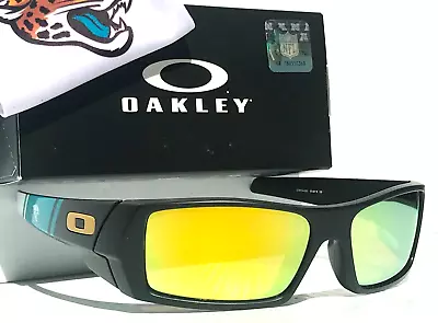 NFL Oakley Gascan JAX JAGUARS Matte Black POLARIZED Galaxy Gold Sunglass 9014 • $128.87