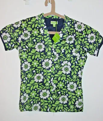 Vera Bradley Lucky You Blue Green Floral PJ Pajama Sleep Op-S 4-6-NWT-$28 • $13.75