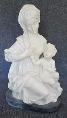 Lovely A. Santini Italy Sculpture In Bonded Marble Madonna With Child Oval Base • $40