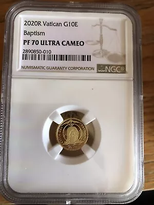 Vatican Gold Coin 10 Euro 2020 3g NGC PF70 With Original Box • $380