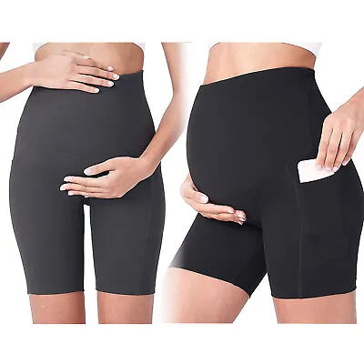 Maternity Shapewear Shorts For Under Dress Pregnancy Belly Support  W/ 2 Pockets • $12.66