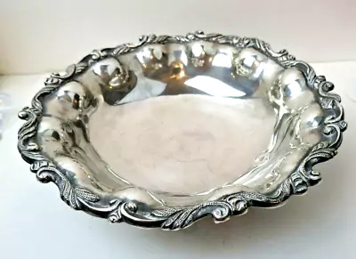 Heavy 9  STERLING SILVER Lobed & Footed Mexican Bowl With Gorgeous Trim 506 Gr • $450